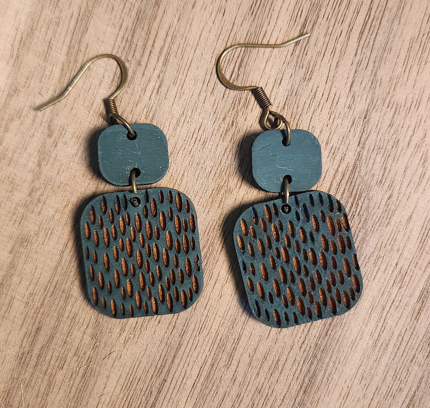 Teal earrings