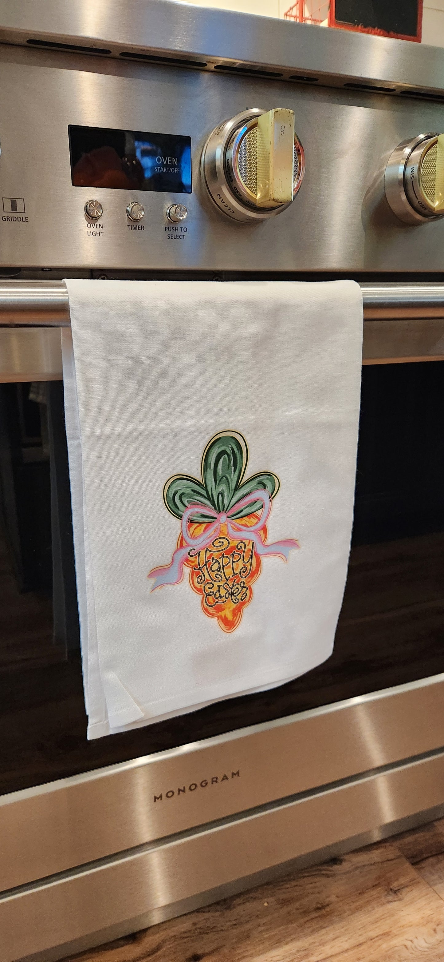 Easter kitchen towel-Carrot
