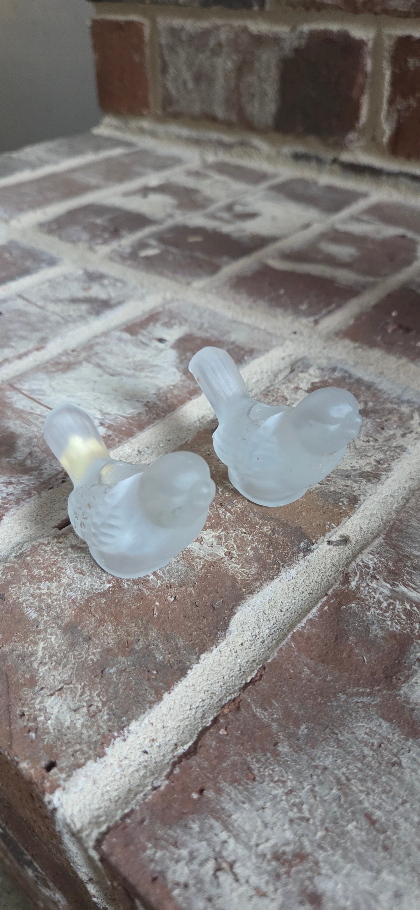 Glass bird candle holders (small)