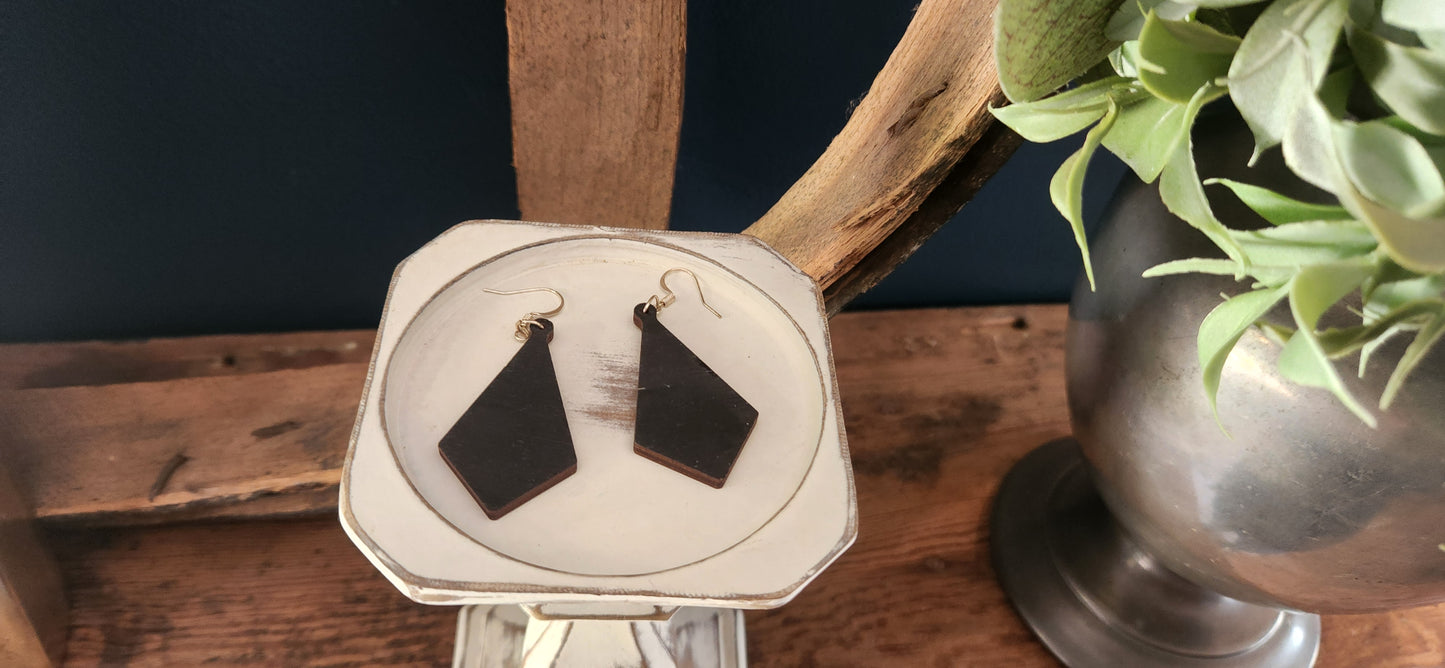 Black and Tan earrings