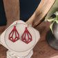 Red Geometric Earrings