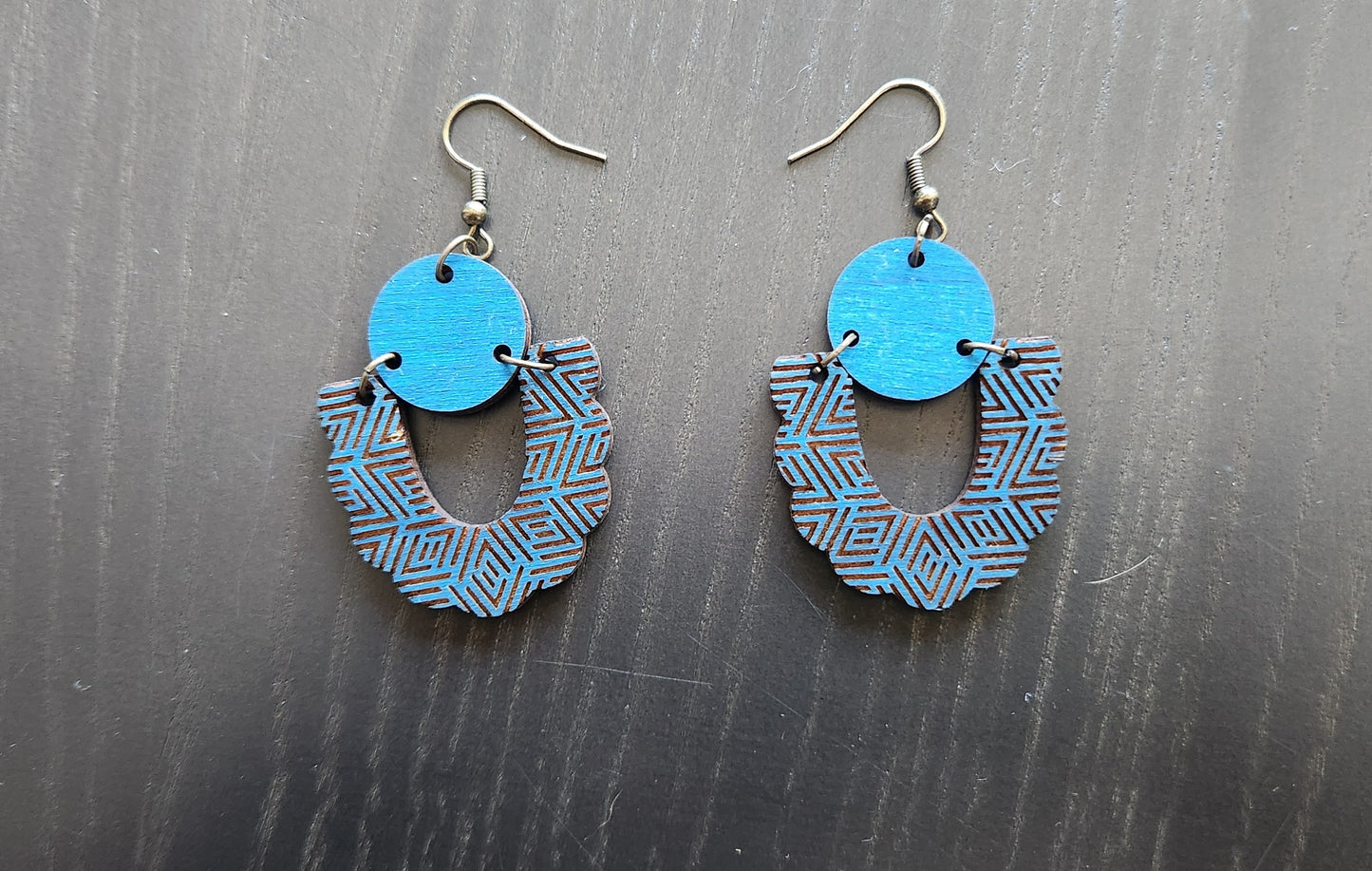 Teal Aztec Earrings