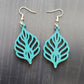 Green leaf earring