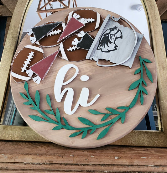 Football bucket sign