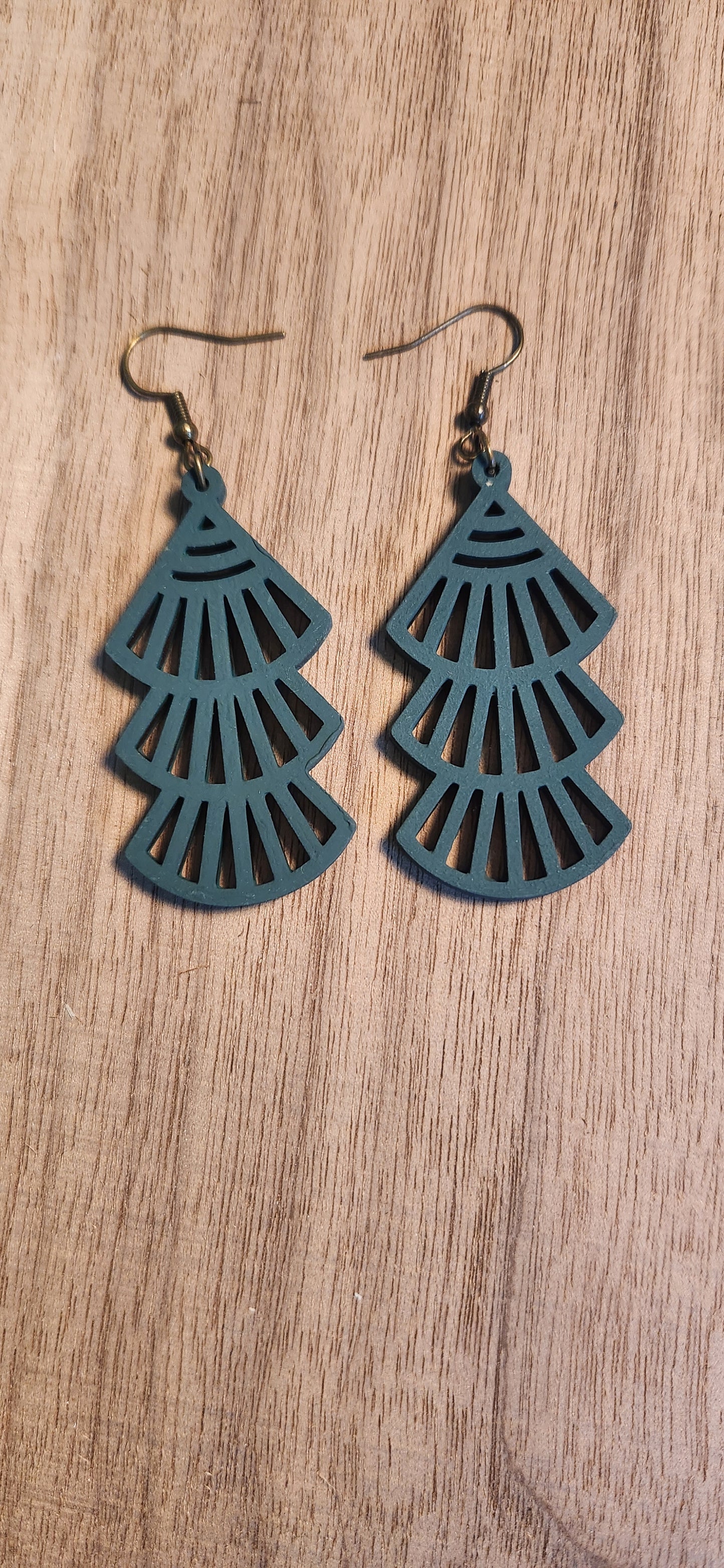 Green Tassel earrings