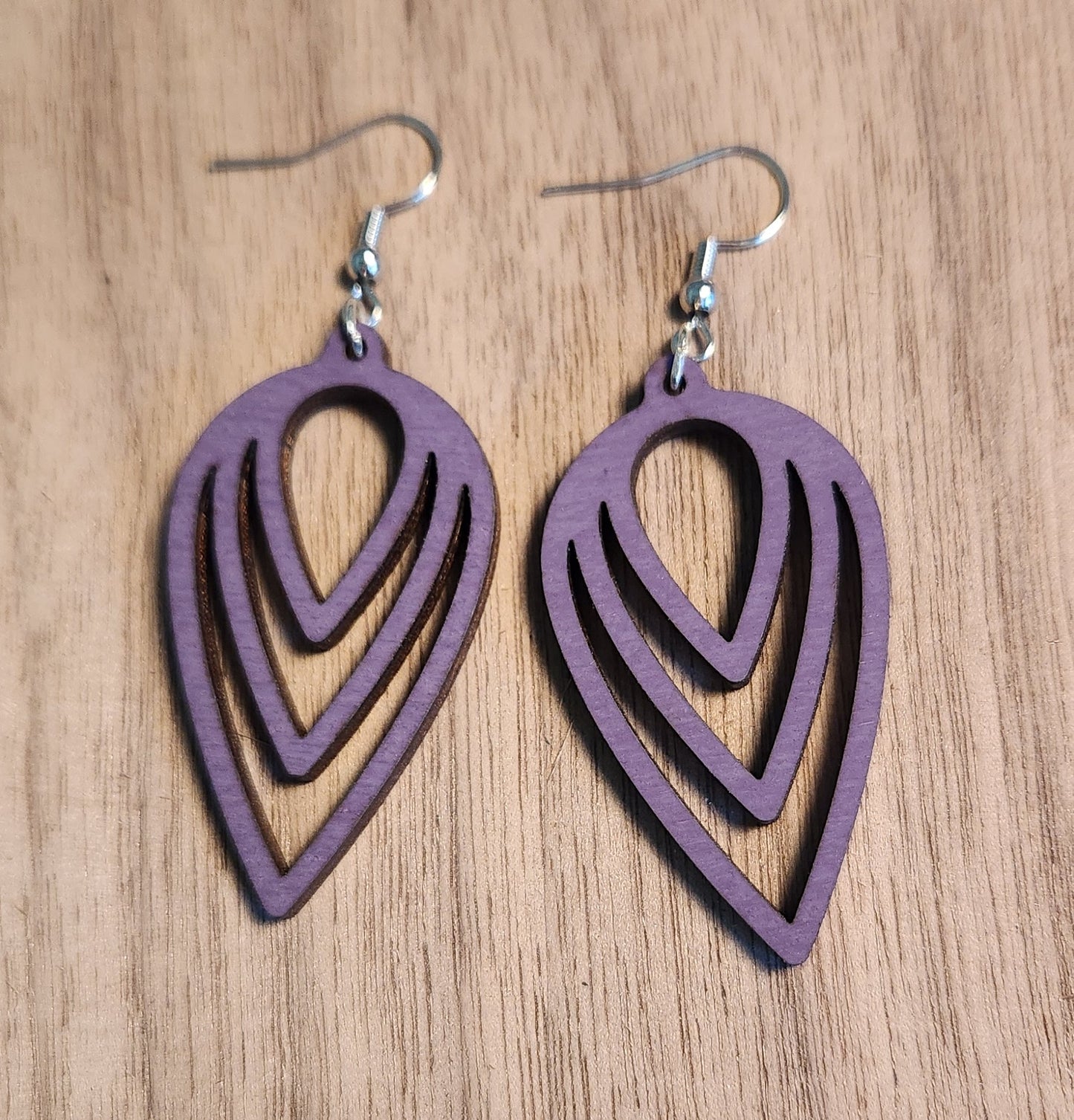 Purple earrings