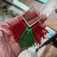 Red and Green Macrame