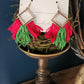 Red and Green Macrame