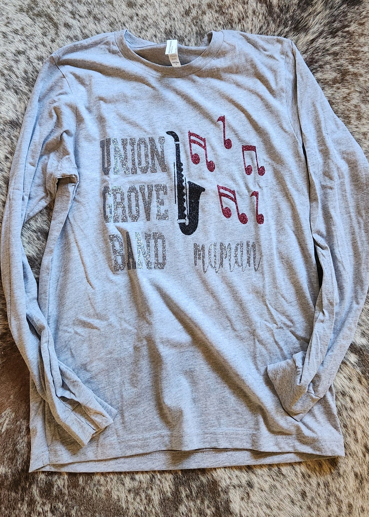 Band  Instrument  Tshirt (Gray with Glitter)