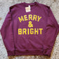 MERRY & BRIGHT (Gold letters)