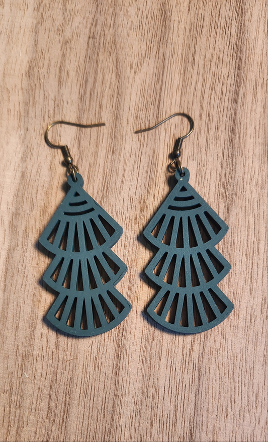 Green Tassel earrings