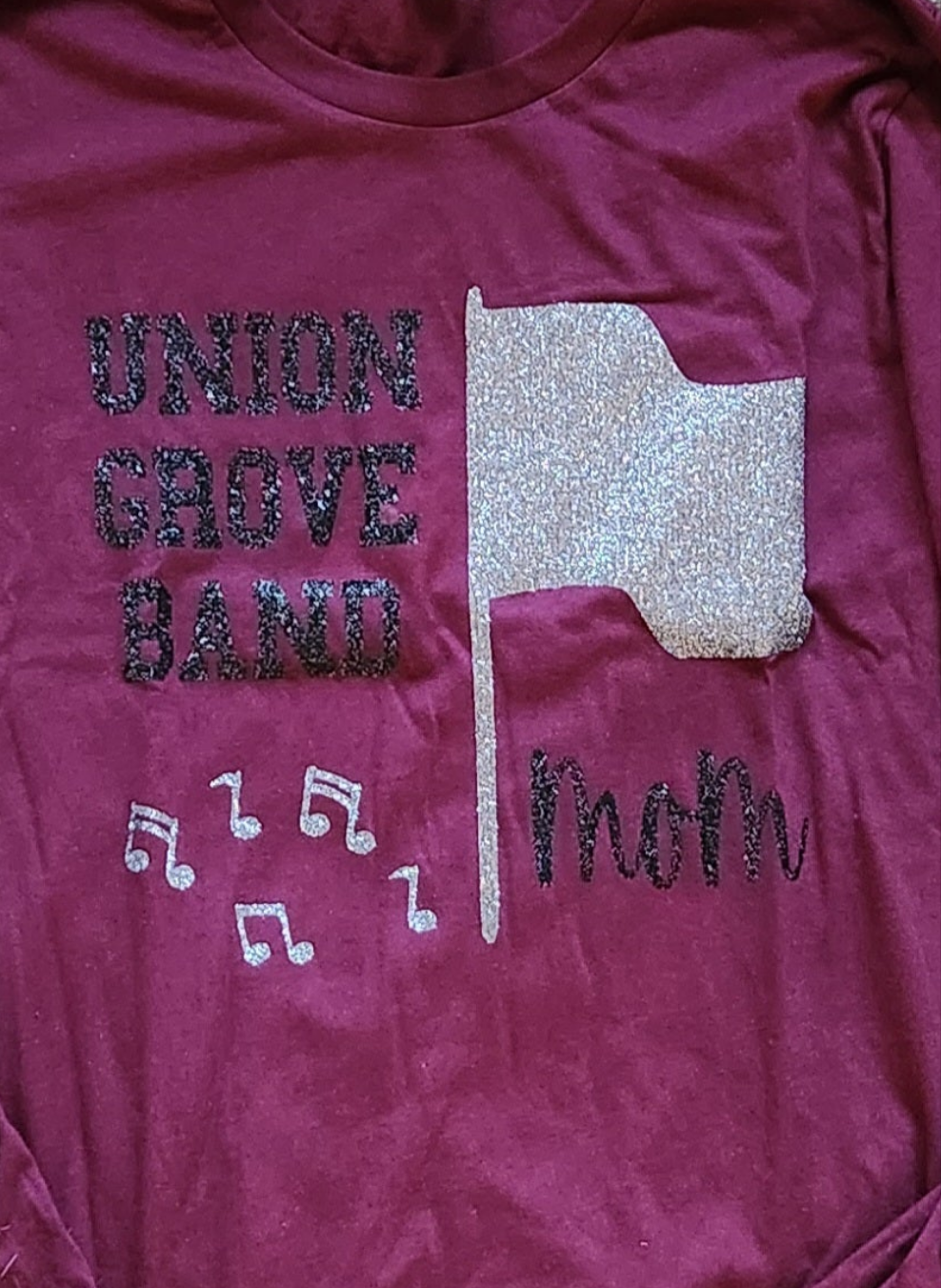 Band Instrument Tshirt (Maroon with Glitter)