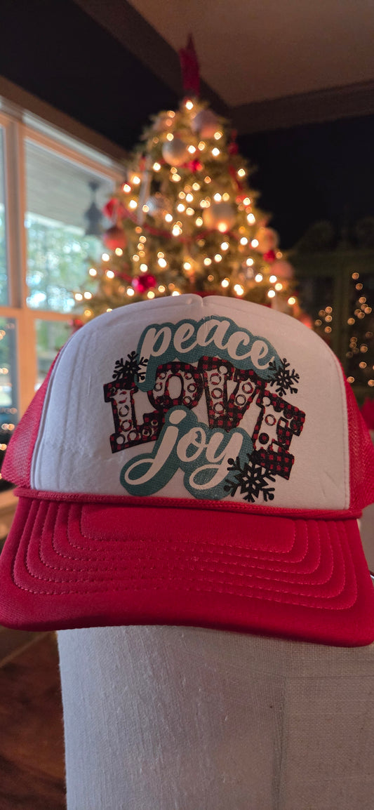 Peace Love Joy Hat