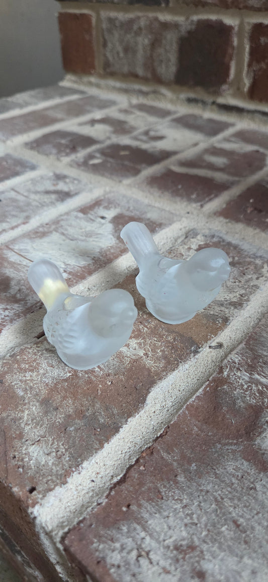 Glass bird candle holders (small)